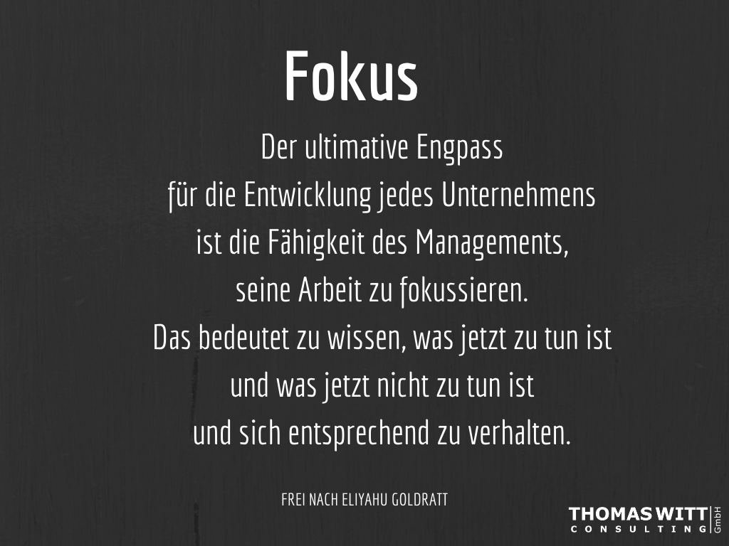 Fokus - Goldratt